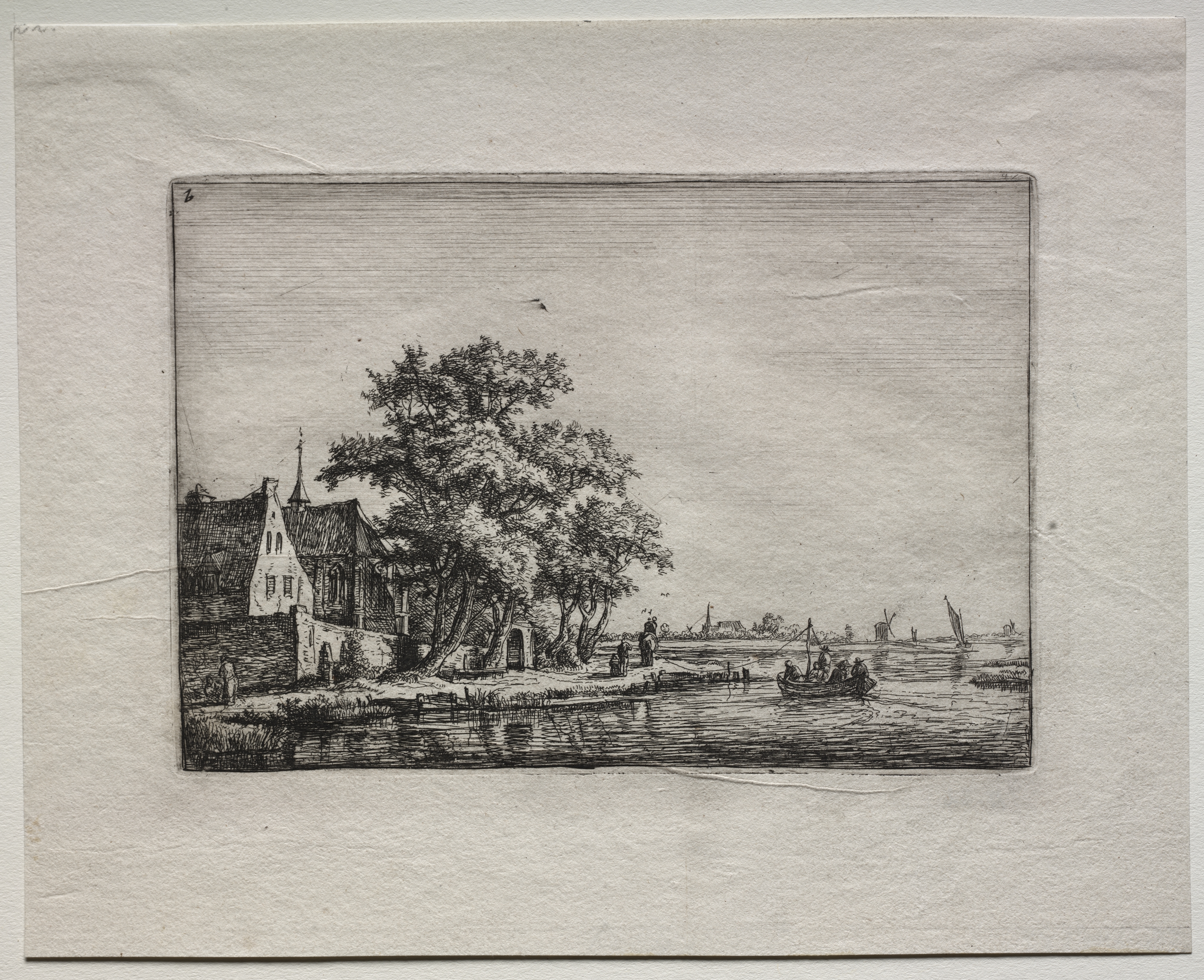 Twelve Landscapes: Plate B, The Cemetery by the Canal