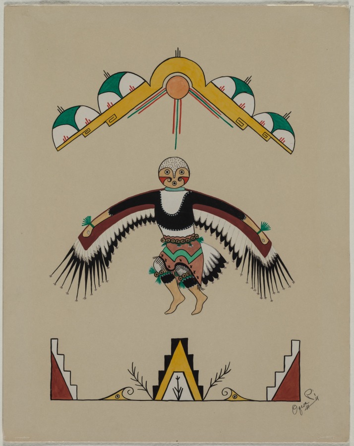Eagle Dancer, Oqwa Pi (Abel Sanchez), c. 1940s