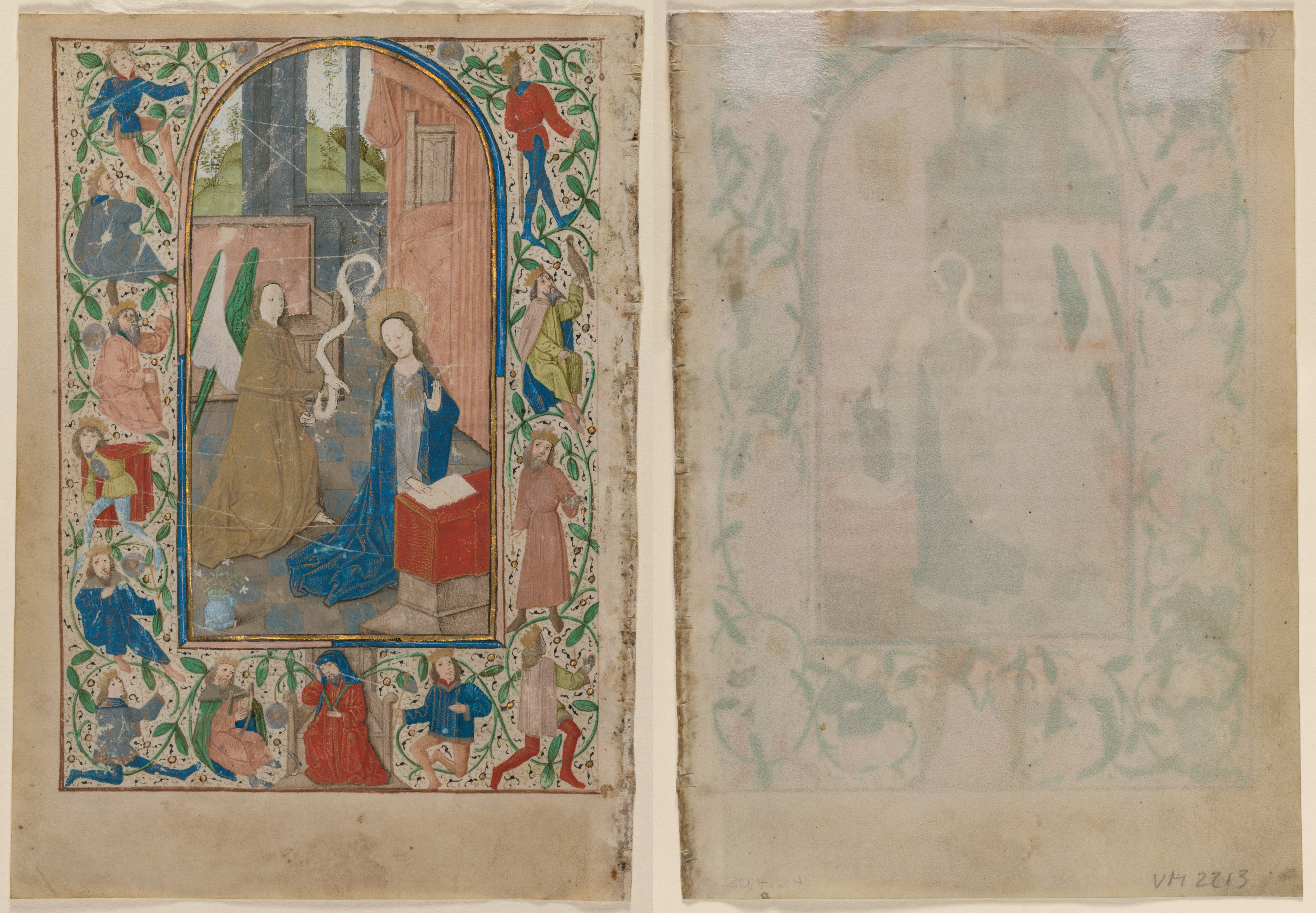 Leaf from a Book of Hours: The Annunciation