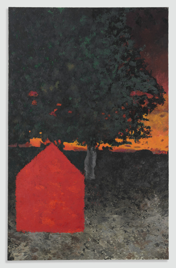 Sunset and Concrete Dock: Painting, Jennifer Bartlett, 1984