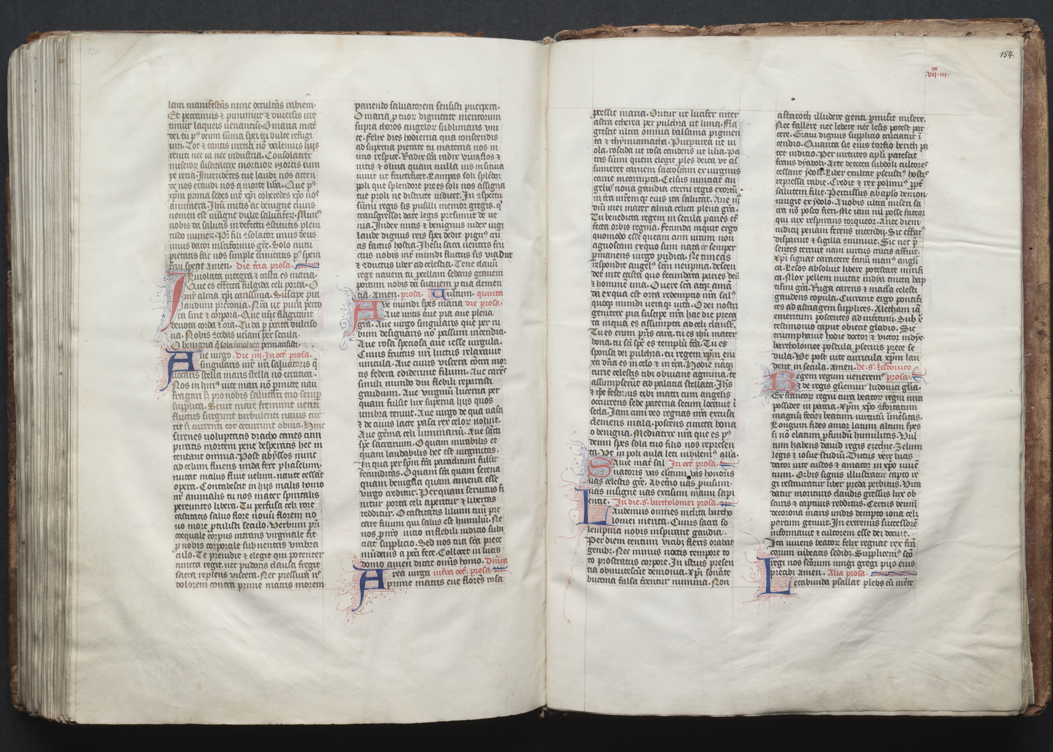 The Gotha Missal:  Fol. 154r, Text