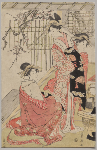 Courtesans of the Ōgiya on a Spring Outing