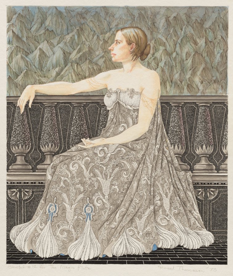 Sketch #12 for "The Magic Flute", Reed Thomason, 1973