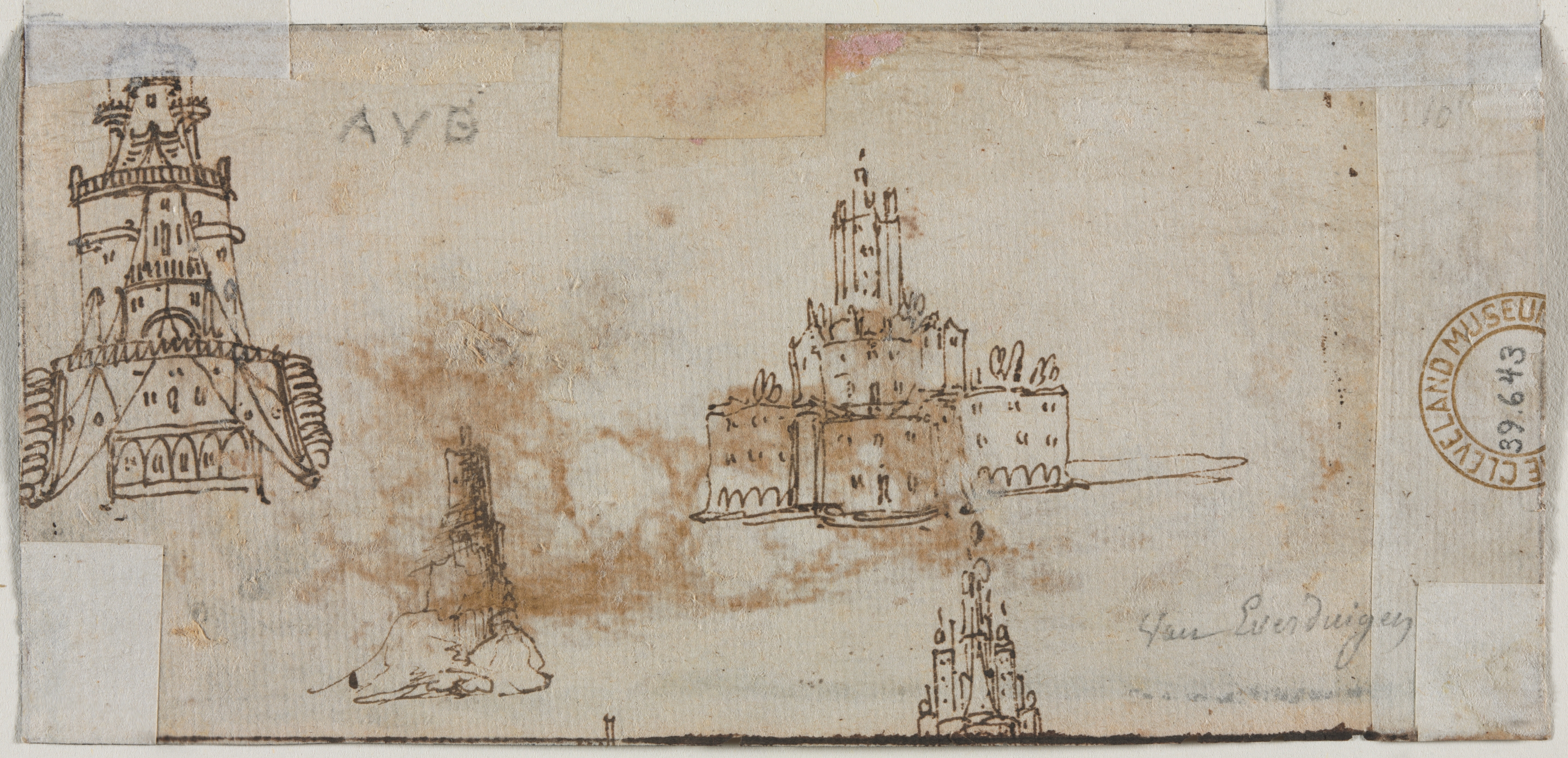 Sketches of Castles (verso)