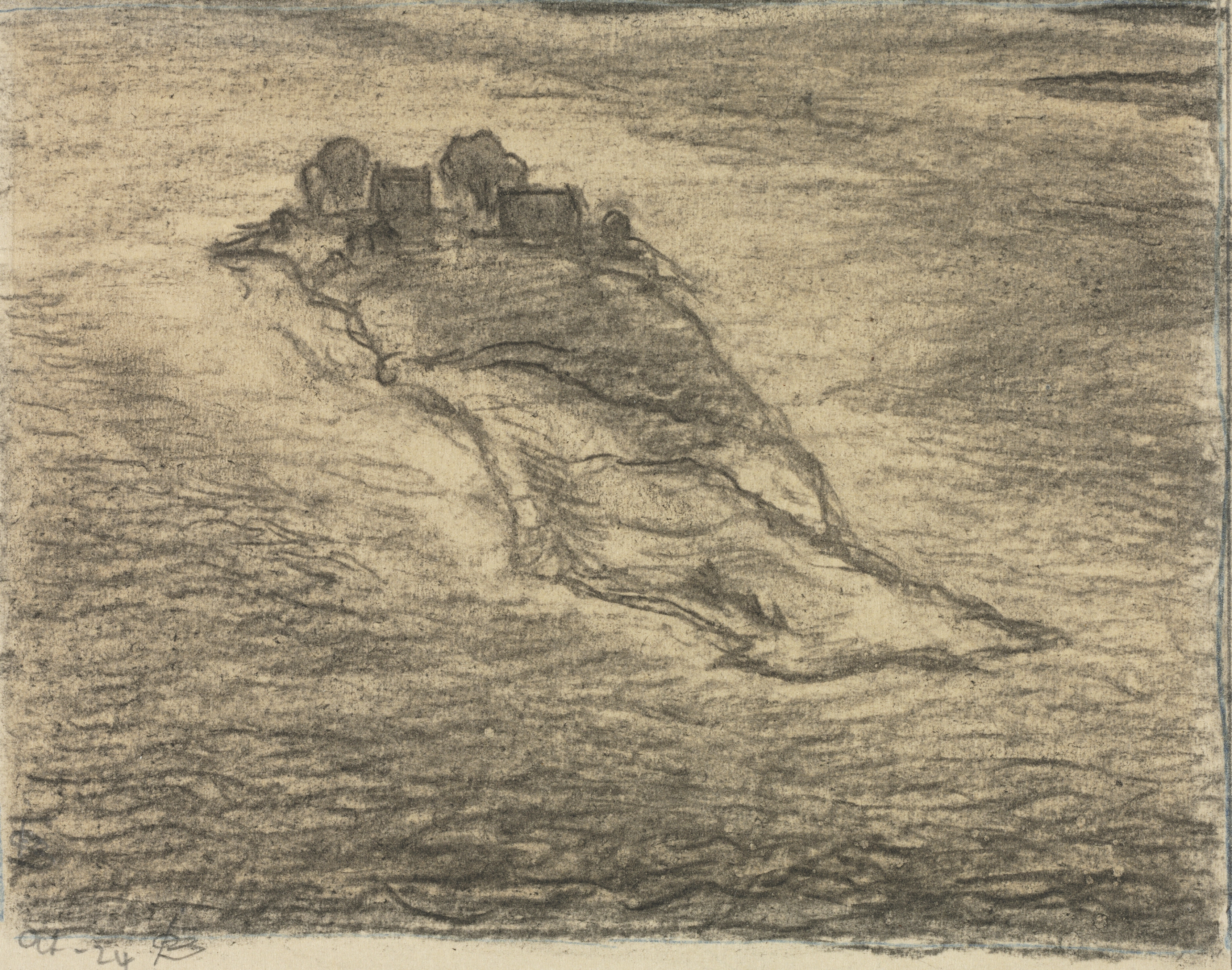 Sketch for 'Heaving Sea,' Providence, Rhode Island Bay
