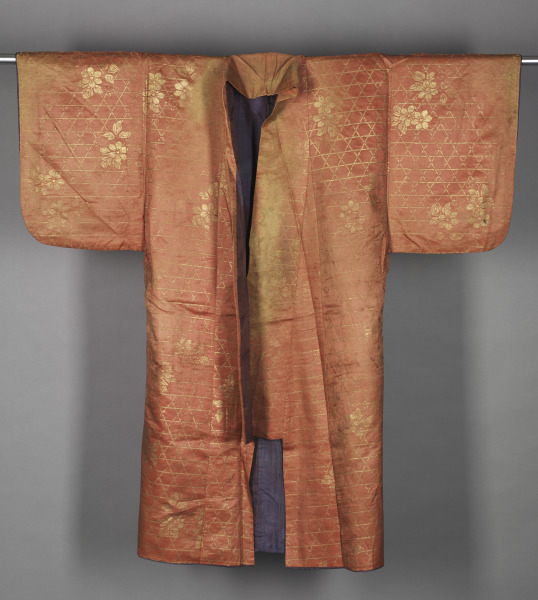 Noh Costume (Surihaku) with Flowers in Fence
