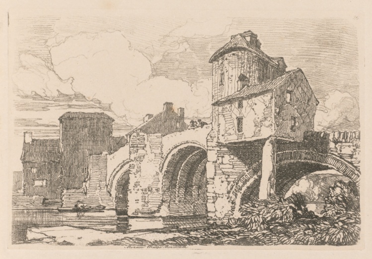 Liber Studiorum: Plate 26, Monnow Bridge, Monmouthshire