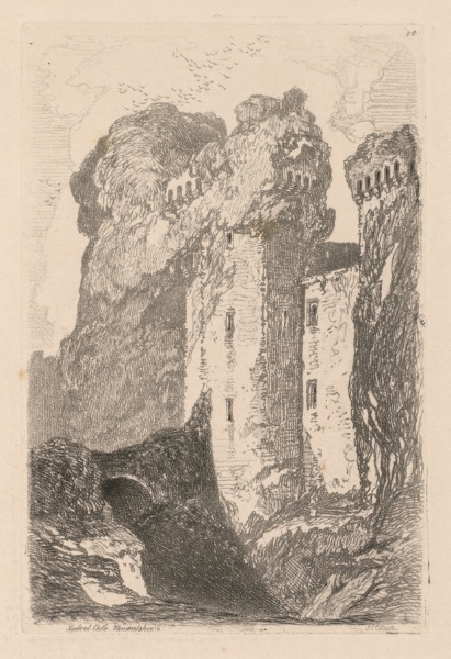 Liber Studiorum: Plate 24, Ragland Castle, Monmouthshire