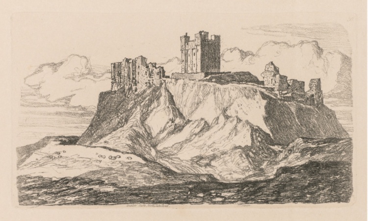 Liber Studiorum: Plate 30, Bambro' Castle, Northumberland