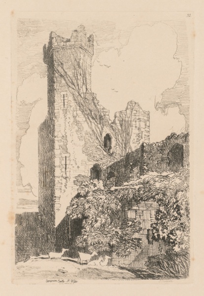 Liber Studiorum: Plate 32, Caernarvon Castle, N. Wales