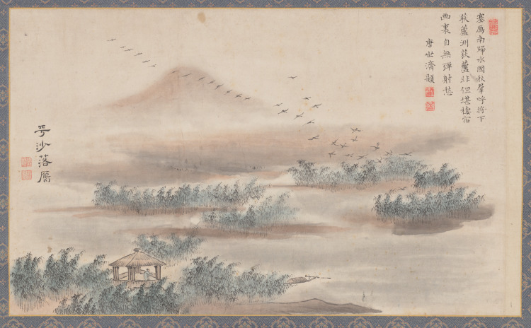 Wild Geese Descending on a Sandbar, from Eight Views of Xiao-Xiang