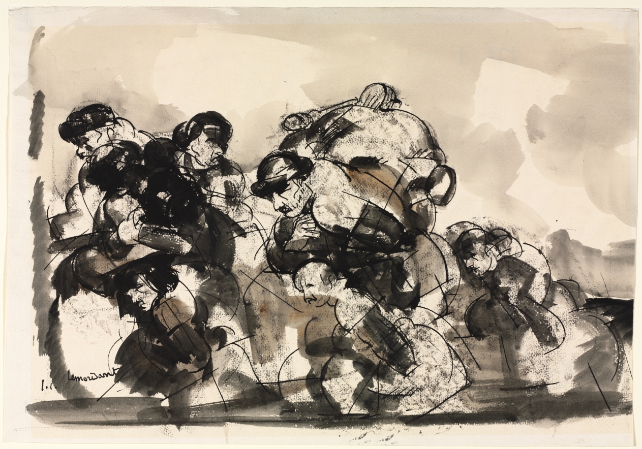 The Flight Before the Invaders, Jean Julien Lemordant, first third 20th century