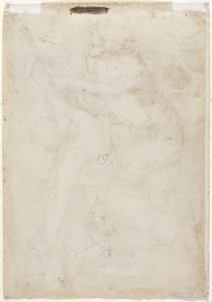 Two Sketches of a Mother and Child (verso)