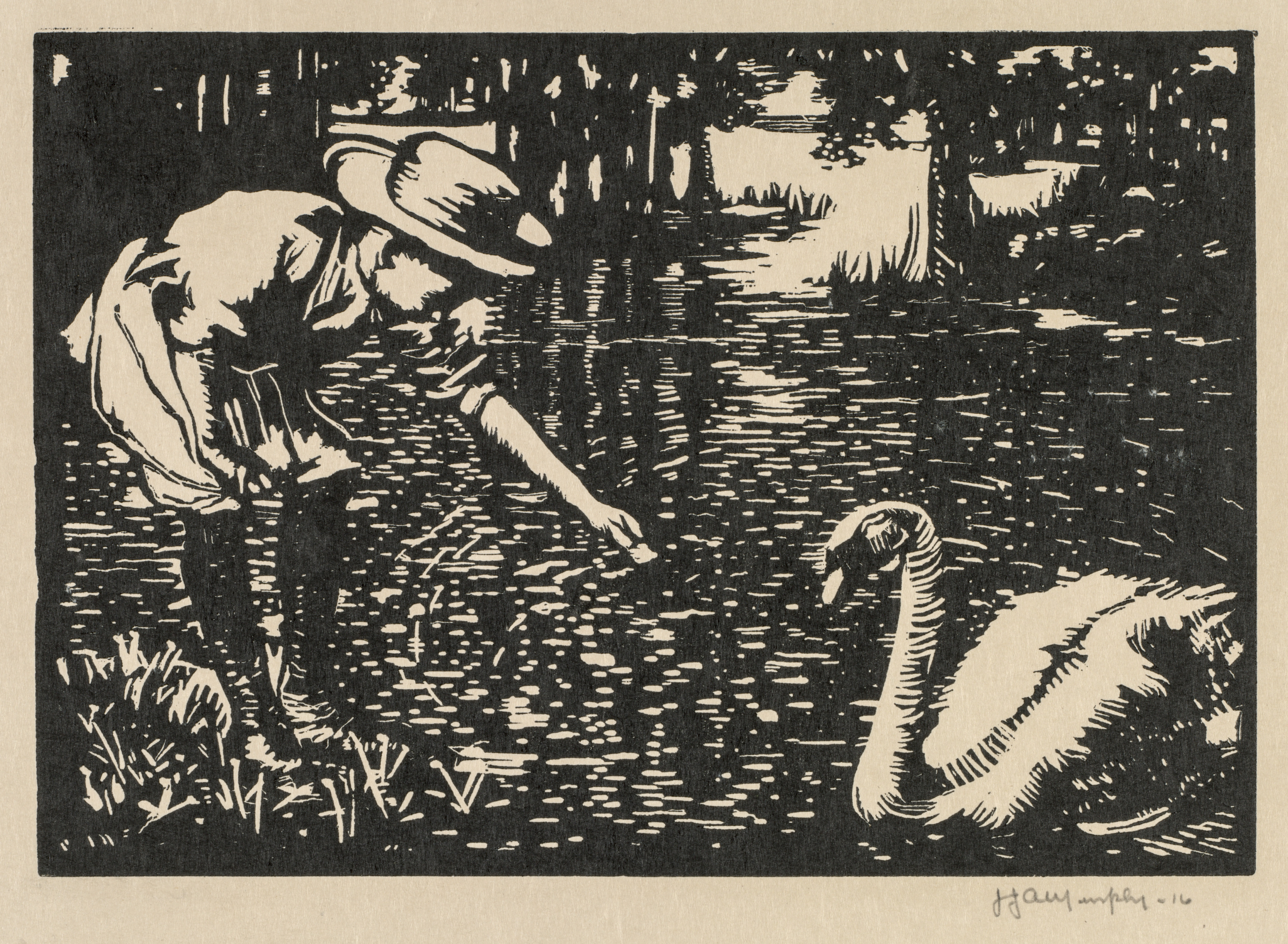 Boy and Swan