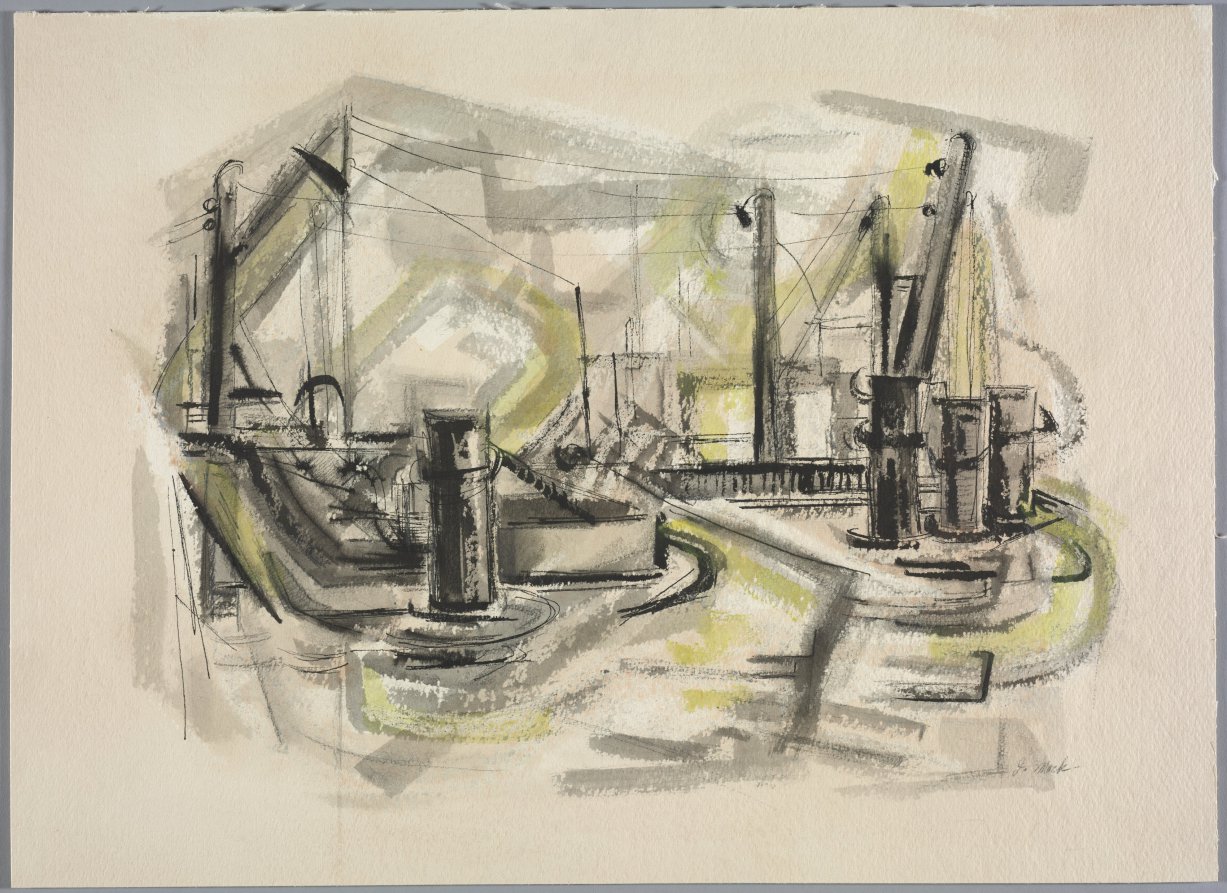 Lakefront Night, Janet L. Mack, c. 1957