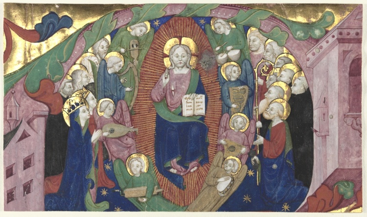 Fragment of a Historiated Initial from a Choir Book: Christ in Majesty
