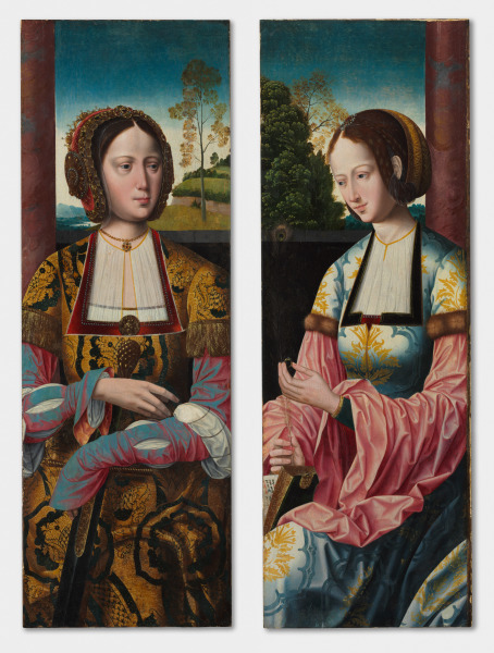 Saint Catherine and Saint Barbara (pair)
