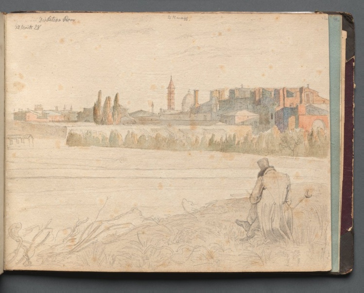 Album with Views of Rome and Surroundings, Landscape Studies, page 48a: Roman Panoramic View