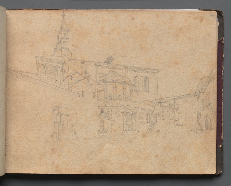 Album with Views of Rome and Surroundings, Landscape Studies, page 26a: Roman Architectural View