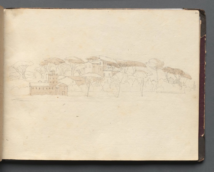 Album with Views of Rome and Surroundings, Landscape Studies, page 30a: Roman Panoramic View