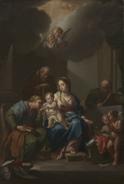 Presentation Sketch for "The Holy Family with Saints Anne, Joachim, and John the Baptist" (for Santa Maria in Via Lata, Roma)