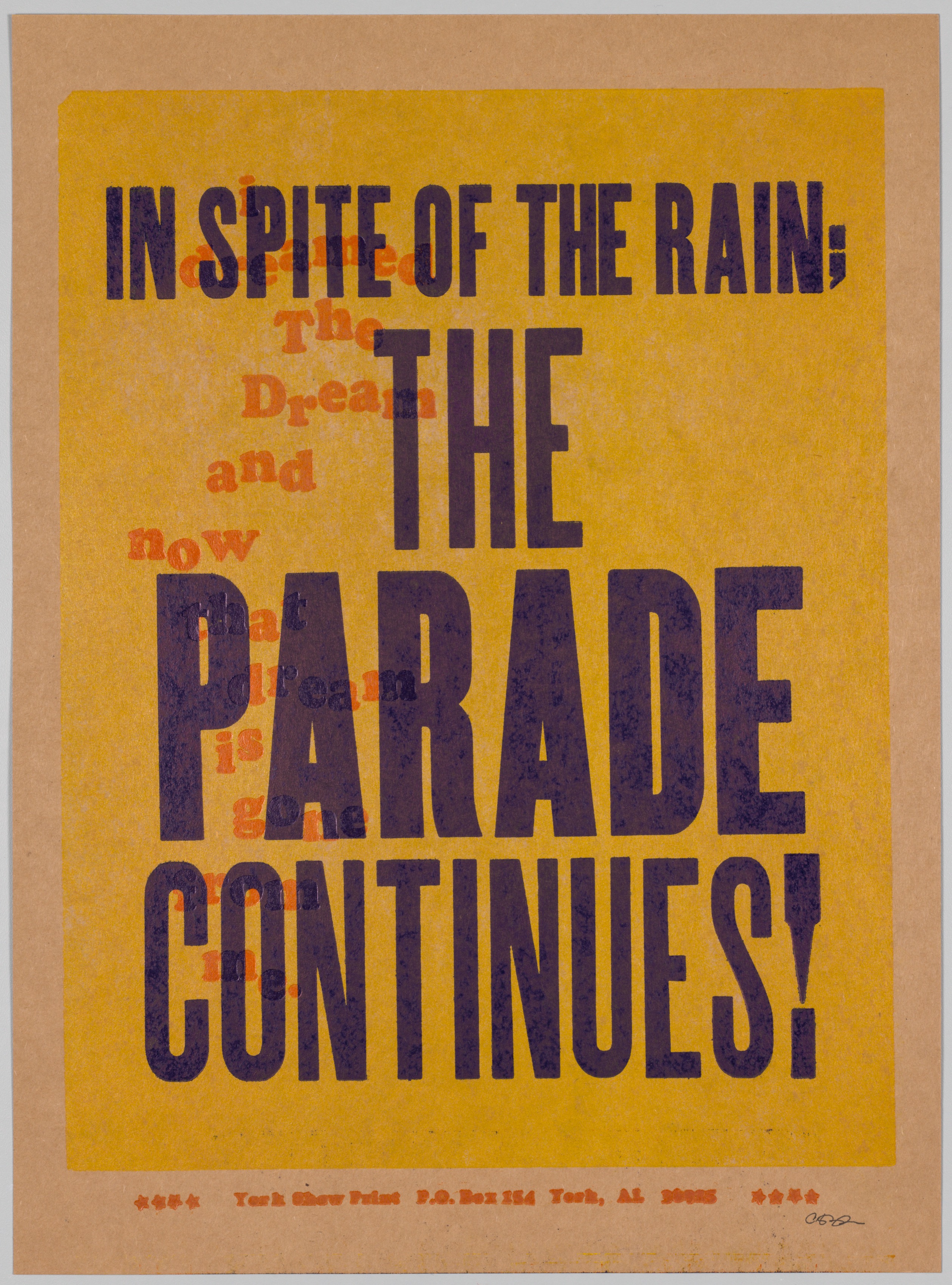 The Bad Air Smelled of Roses: In Spite of the Rain, The Parade Continues