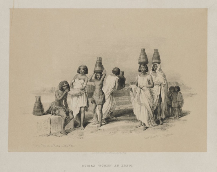 Egypt and Nubia, Volume I: Nubian Women at Kortie, on the Nile