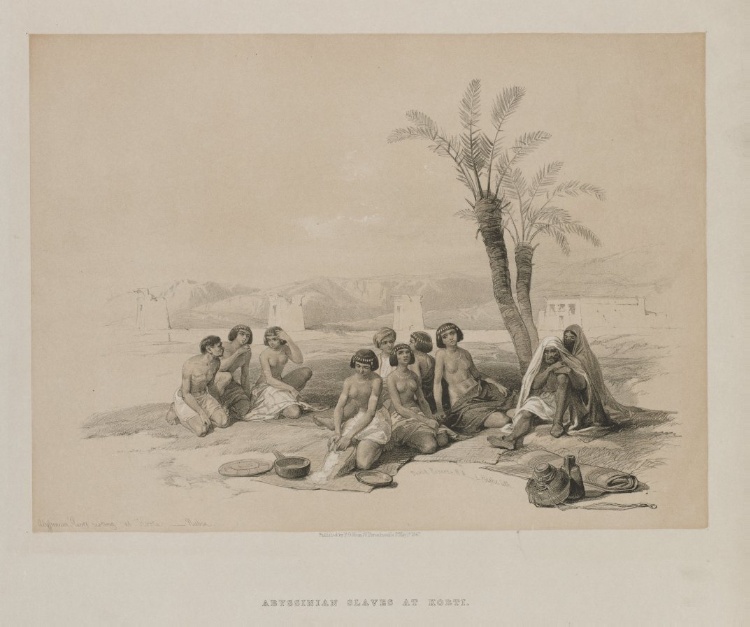 Egypt and Nubia, Volume I: Abyssinian Slaves Resting at Korti-Nubia