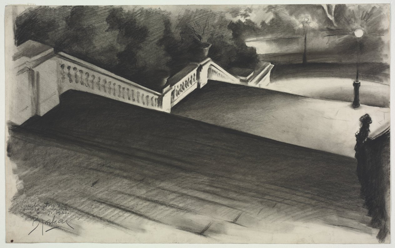 At Night, Bozidar Jakac, 1931