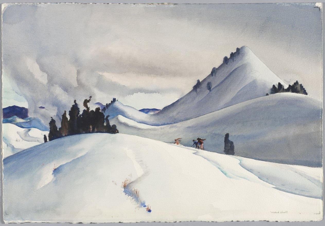 Snow Country, Millard Sheets, 1934