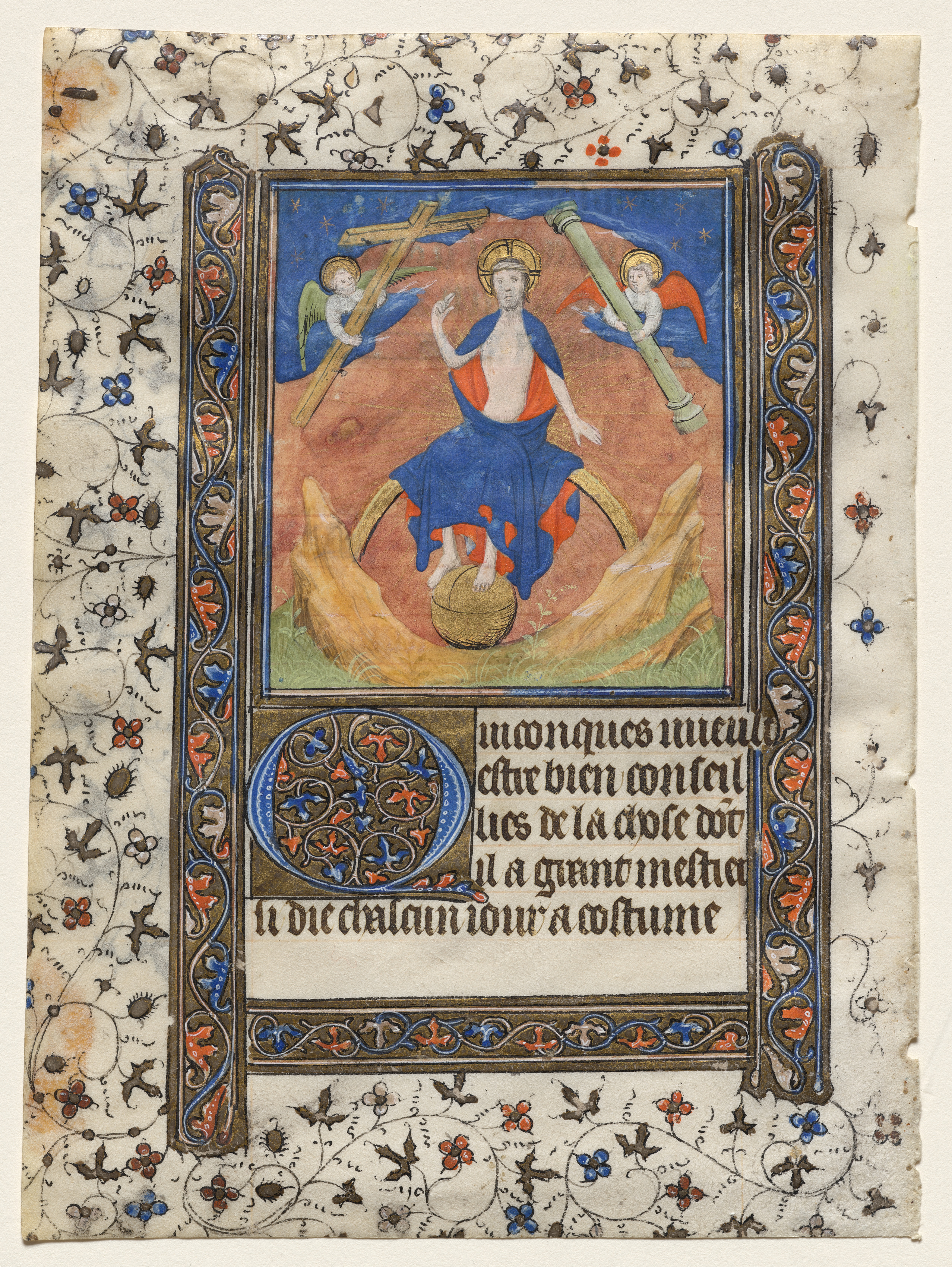 Leaf from a Book of Hours: Christ in Judgment
