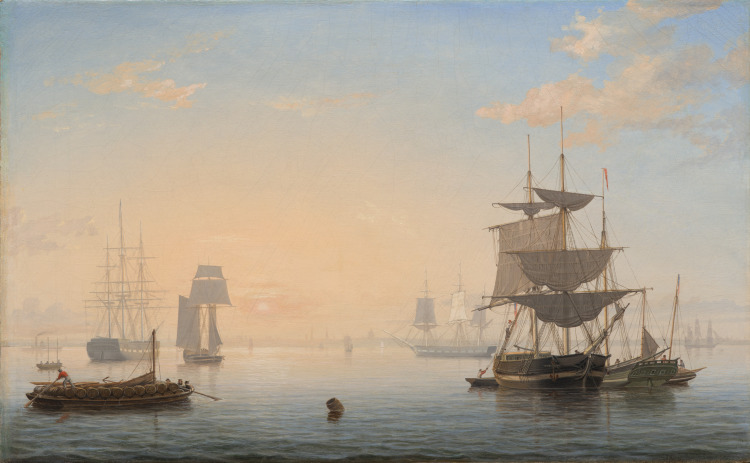 Harbor of Boston, with the City in the Distance