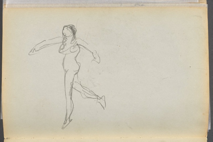 Sketchbook- The Granite Shore Hotel, Rockport, page 170: Female Nude 