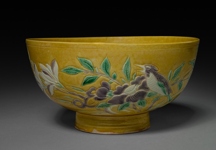 Bowl with Birds and Flowers