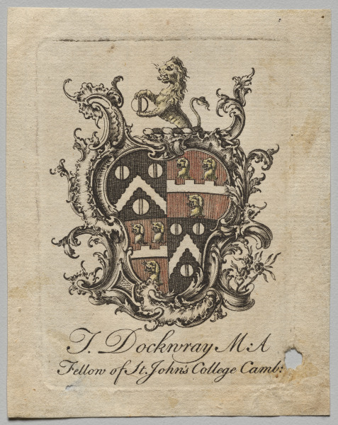 Bookplate: T. Dockwray, M.A.
