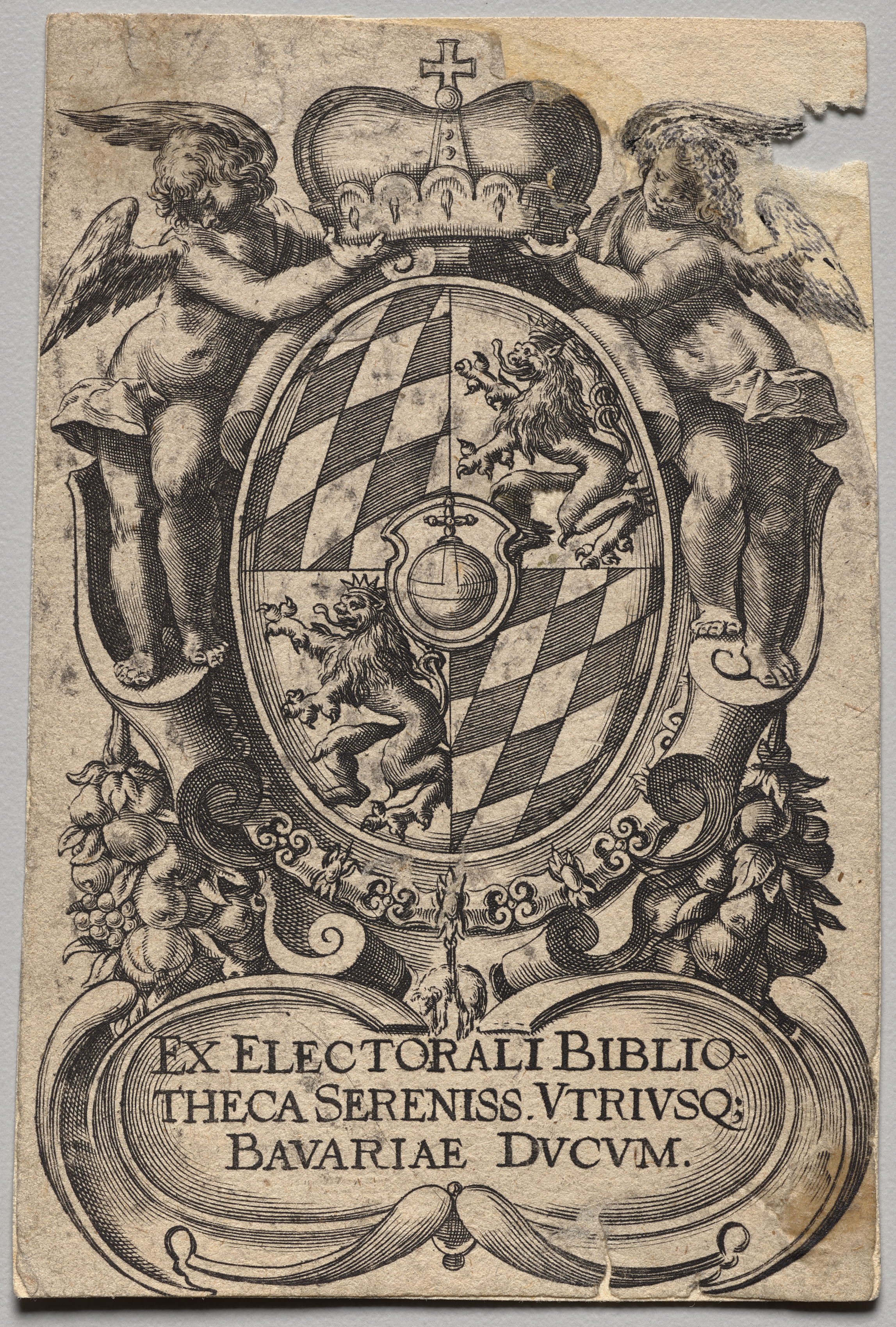Bookplate: Electoral Library, Bavaria