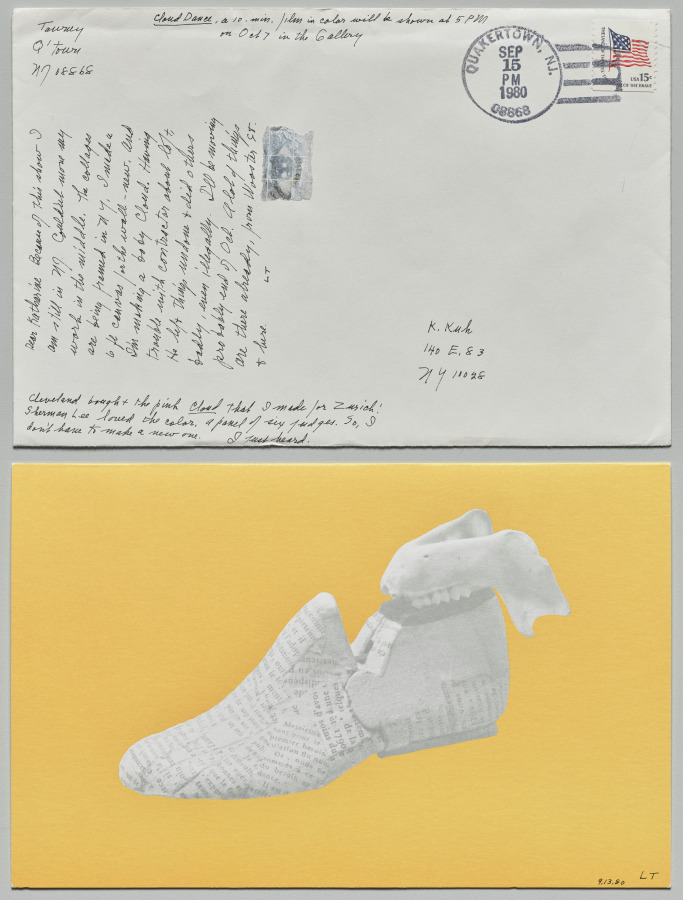 Announcement with Calligraphic Envelope, Lenore Tawney, 1980