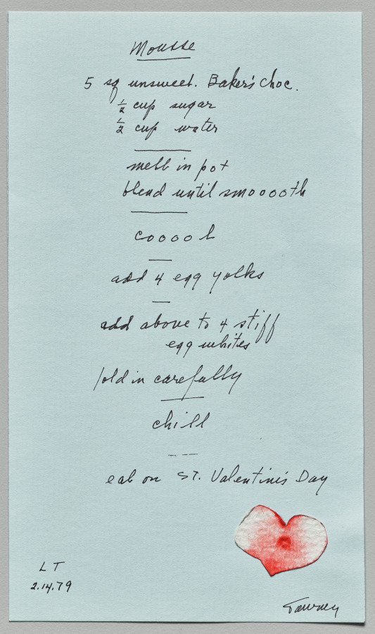 Menu, Lenore Tawney, 1979