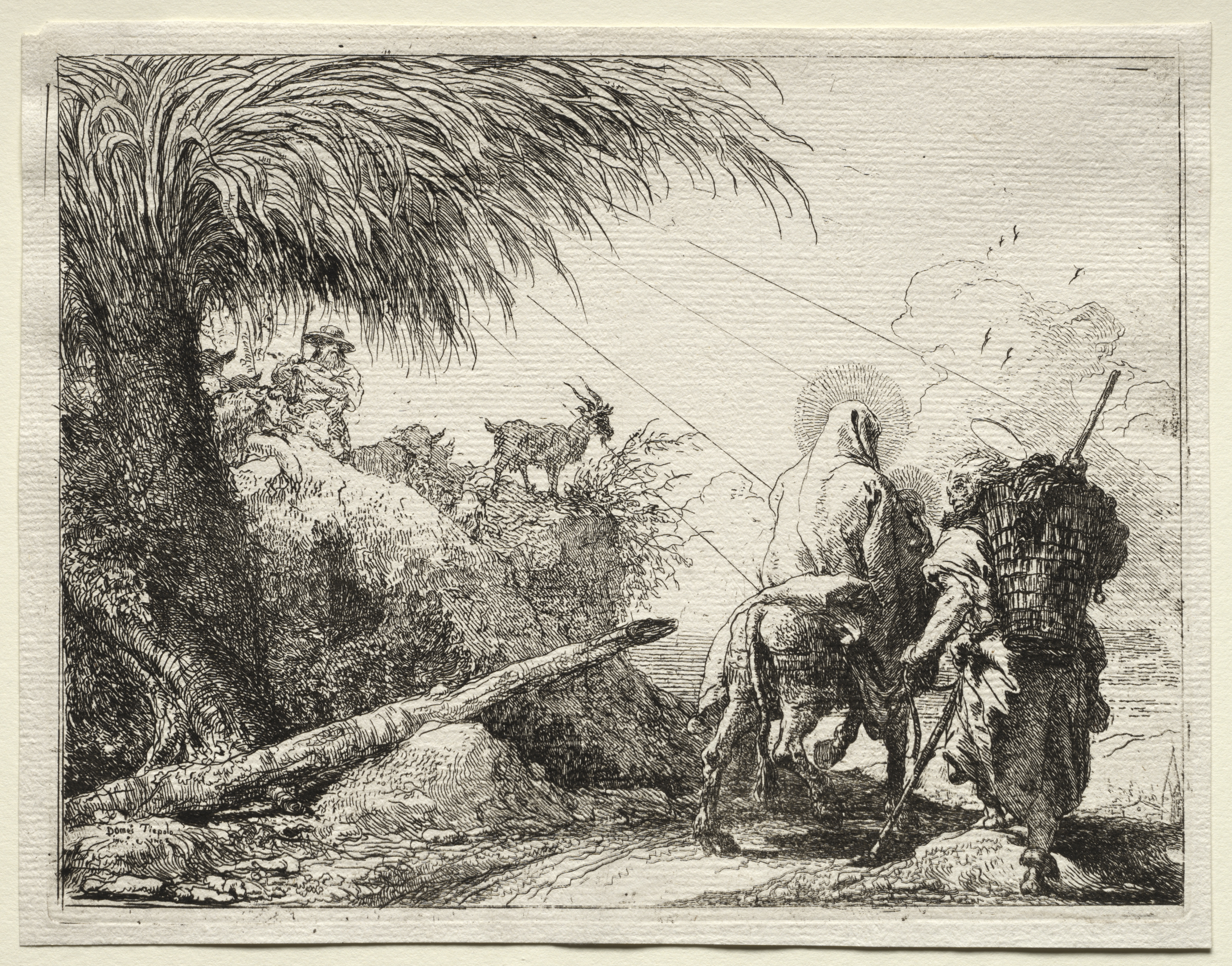Flight into Egypt:  The Holy Family and the Palm Tree