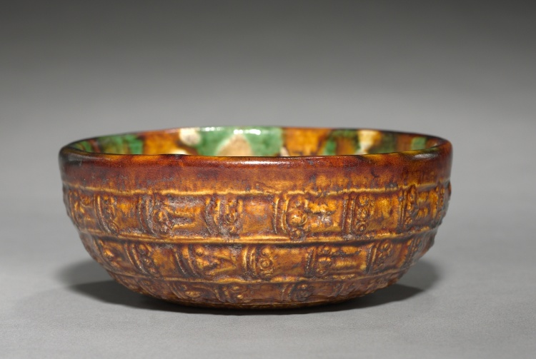 Bowl with Bands and Spirals in Relief