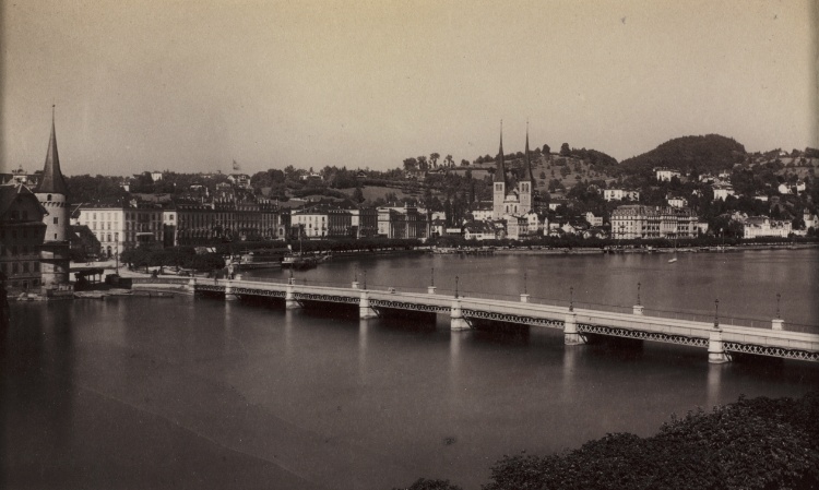 Untitled (Bridge with Town in Distance)