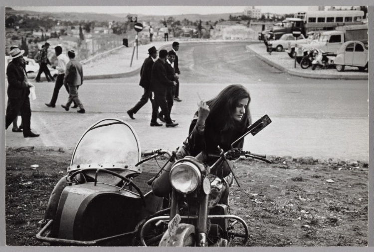 Woman on Motorcycle, Jerusalem, Israel
