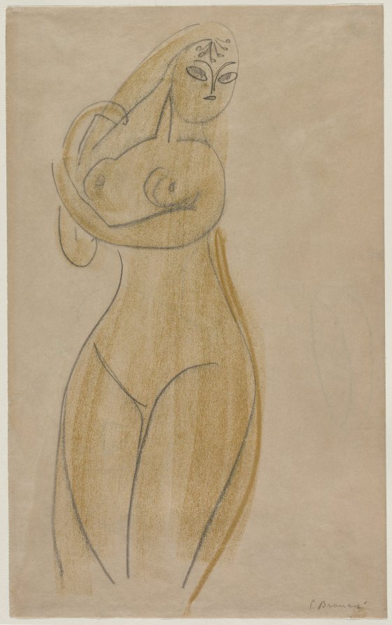 Study for Princess X (recto), Constantin Brancusi, 1913–1915