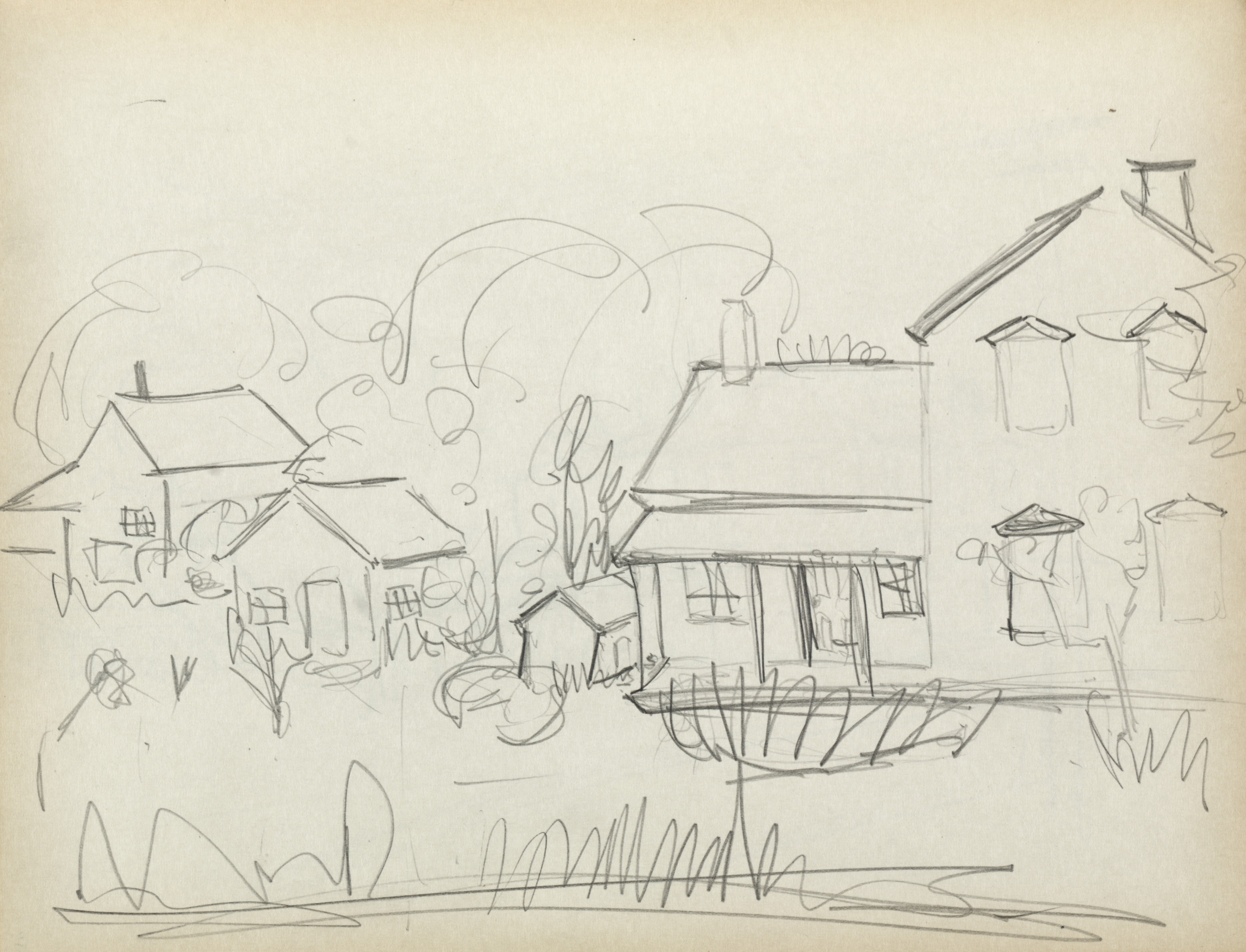 Sketchbook #1: Houses and backyards (page 91)