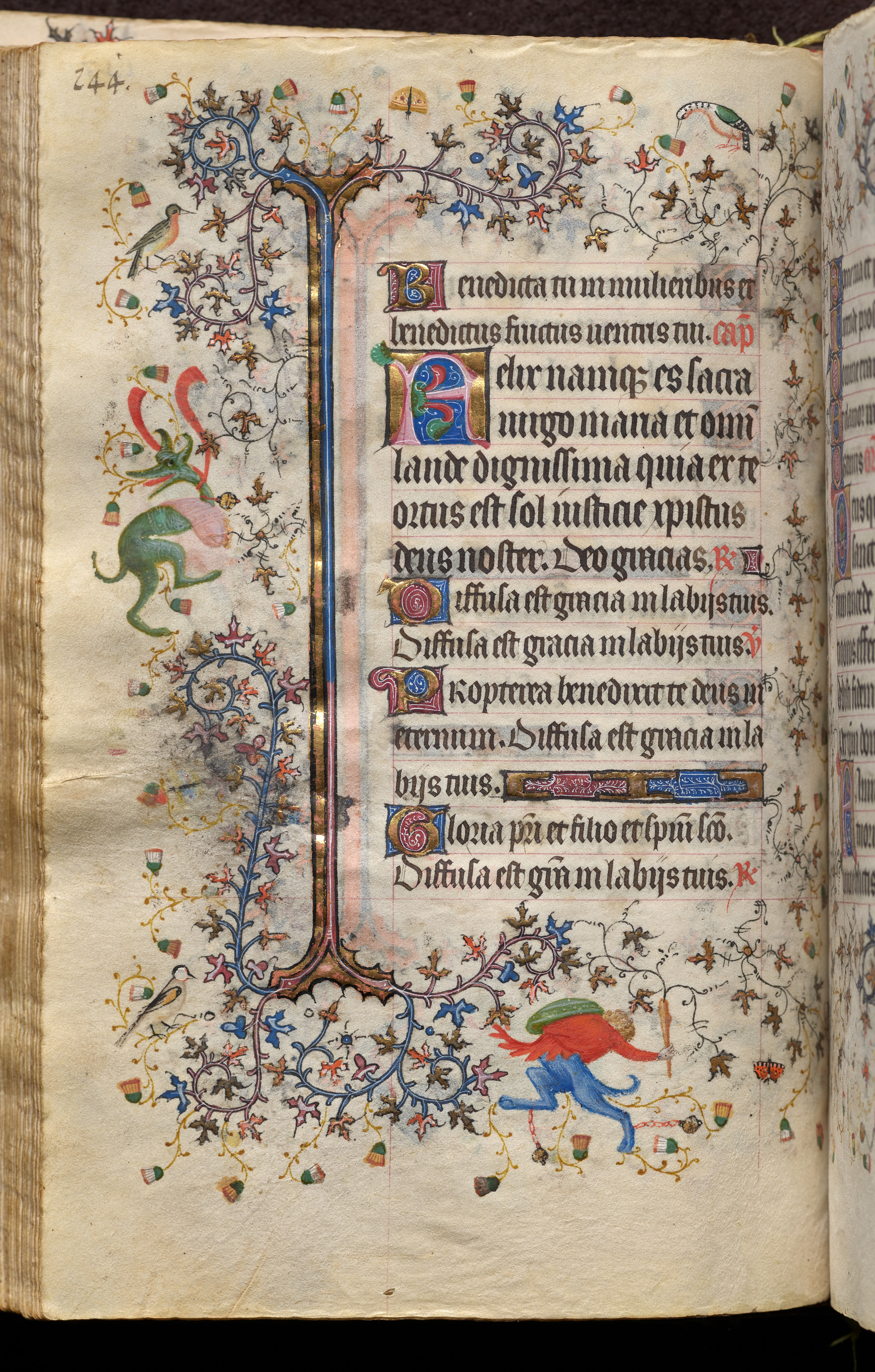 Hours of Charles the Noble, King of Navarre (1361-1425): fol. 72v, Text