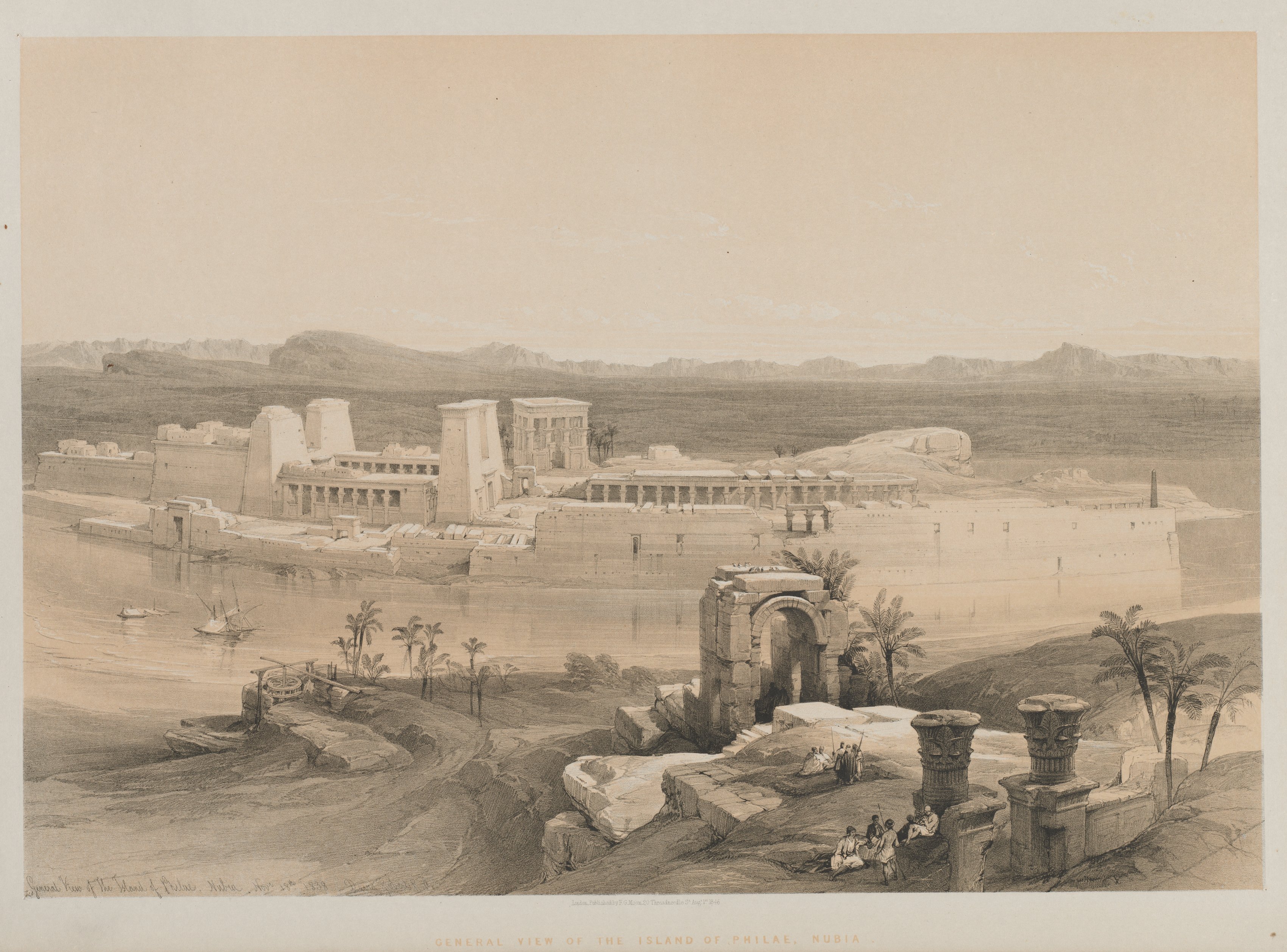 Egypt and Nubia, Volume I: General View of the Island of Philae, Nubia