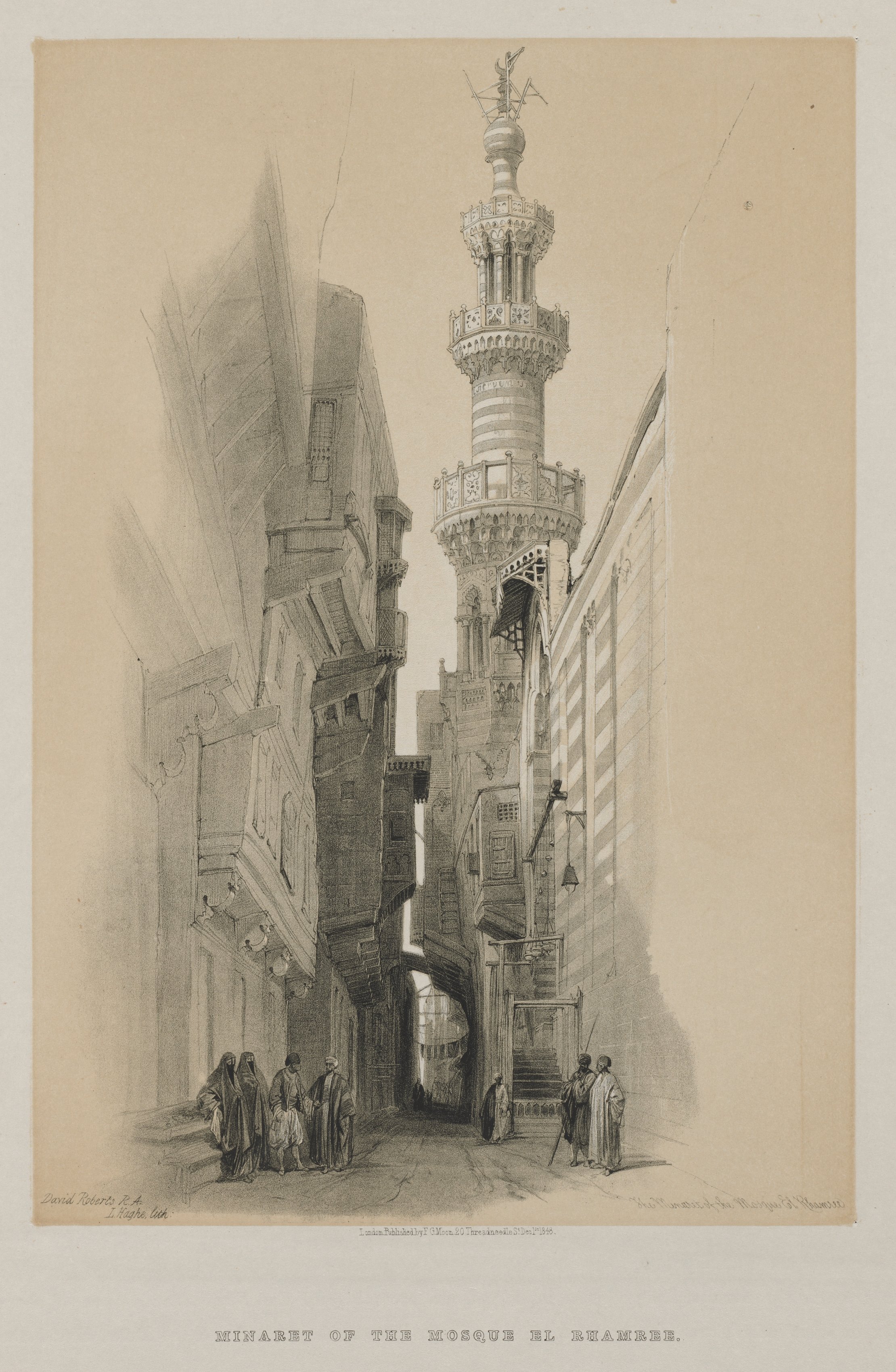 Egypt and Nubia, Volume III: The Minaret of the Mosque El Rhamree