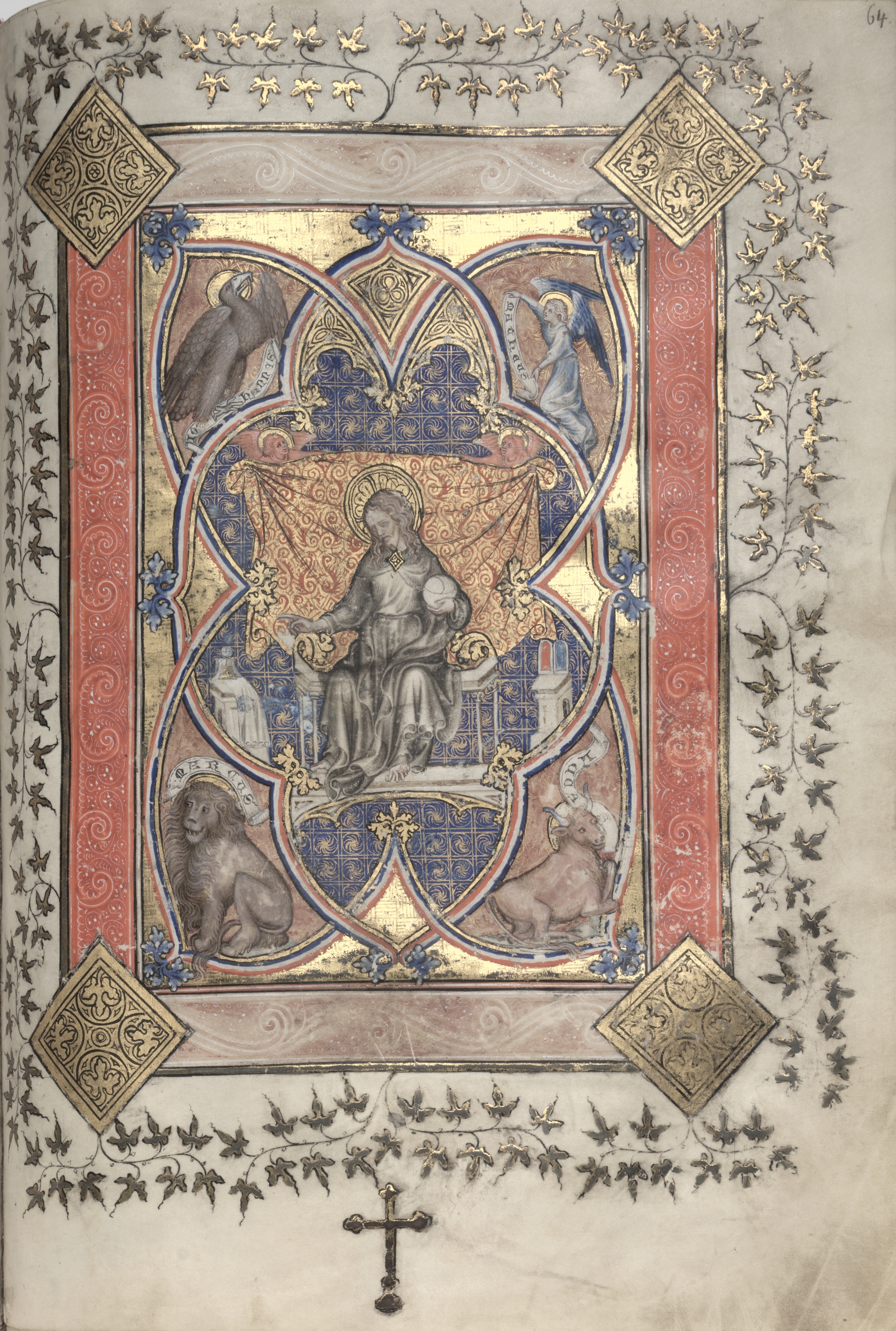 The Gotha Missal:  Fol. 64r, Christ in Majesty