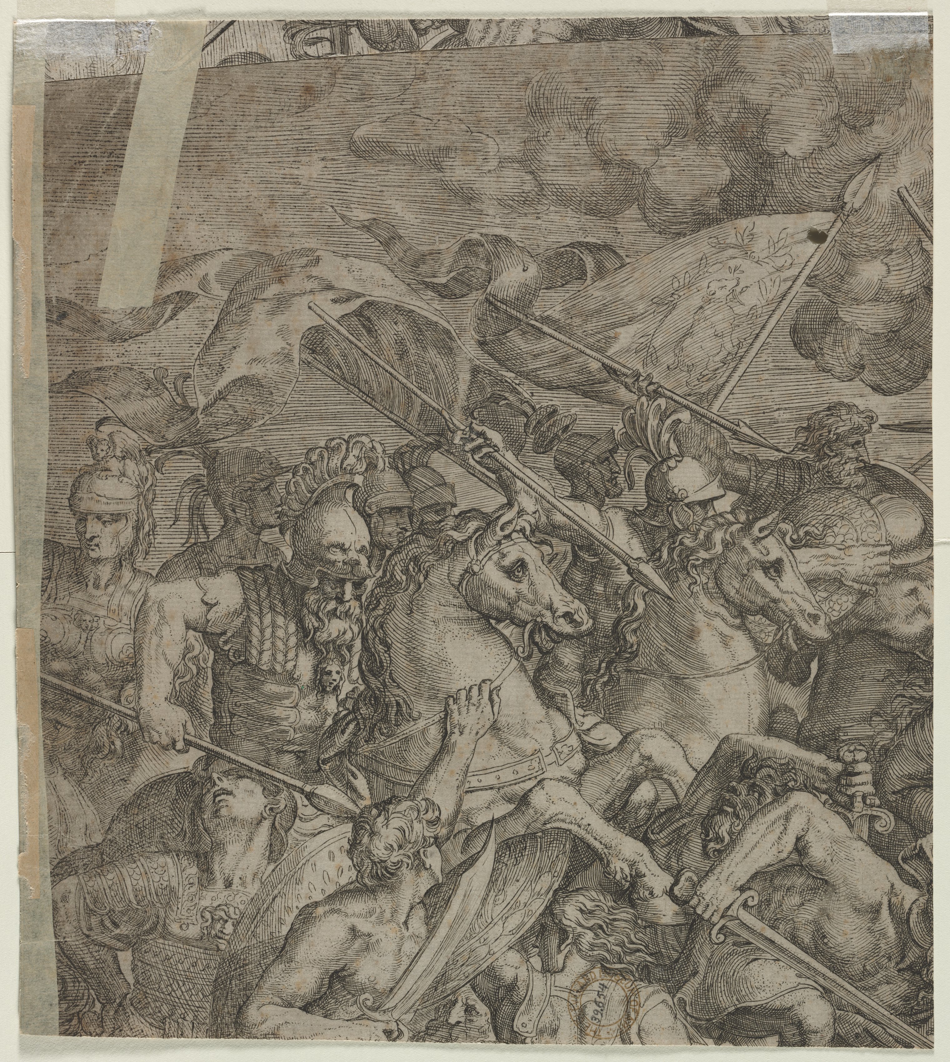 Battle of the Milvian Bridge (fragment) (verso)