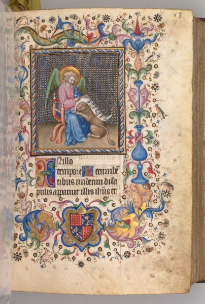 Hours of Charles the Noble, King of Navarre (1361-1425): fol. 27r, St. Mark
